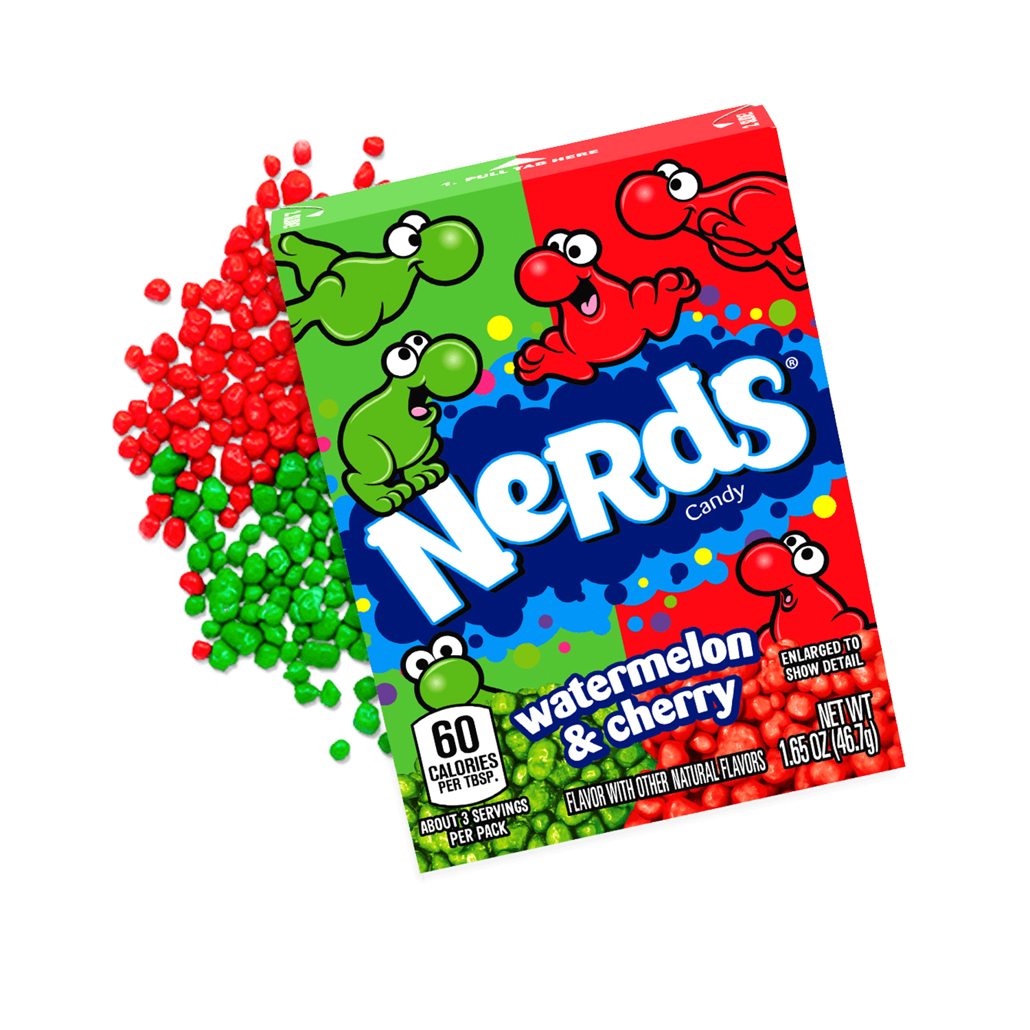 Nerds Sour Wild Cherry &amp; Watermelon Punch Candy 45g - I Luv Lollies